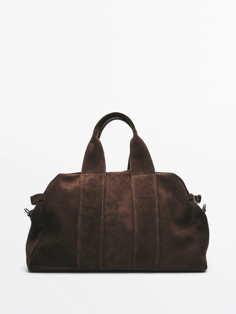 Кожаная сумка для путешествий из замши