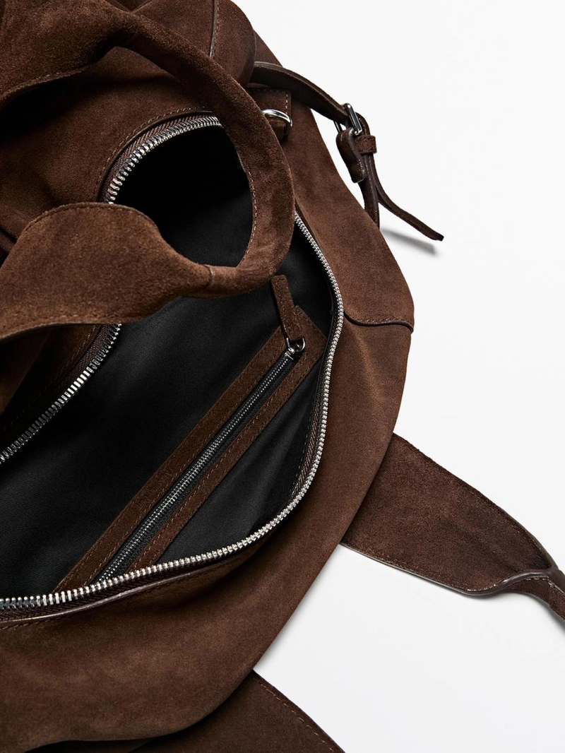 Кожаная сумка для путешествий из замши