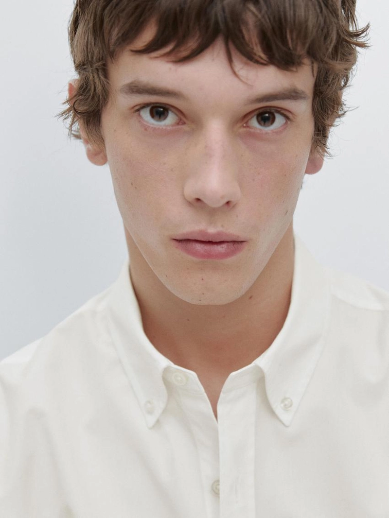 Рубашка regular fit из 100% хлопка