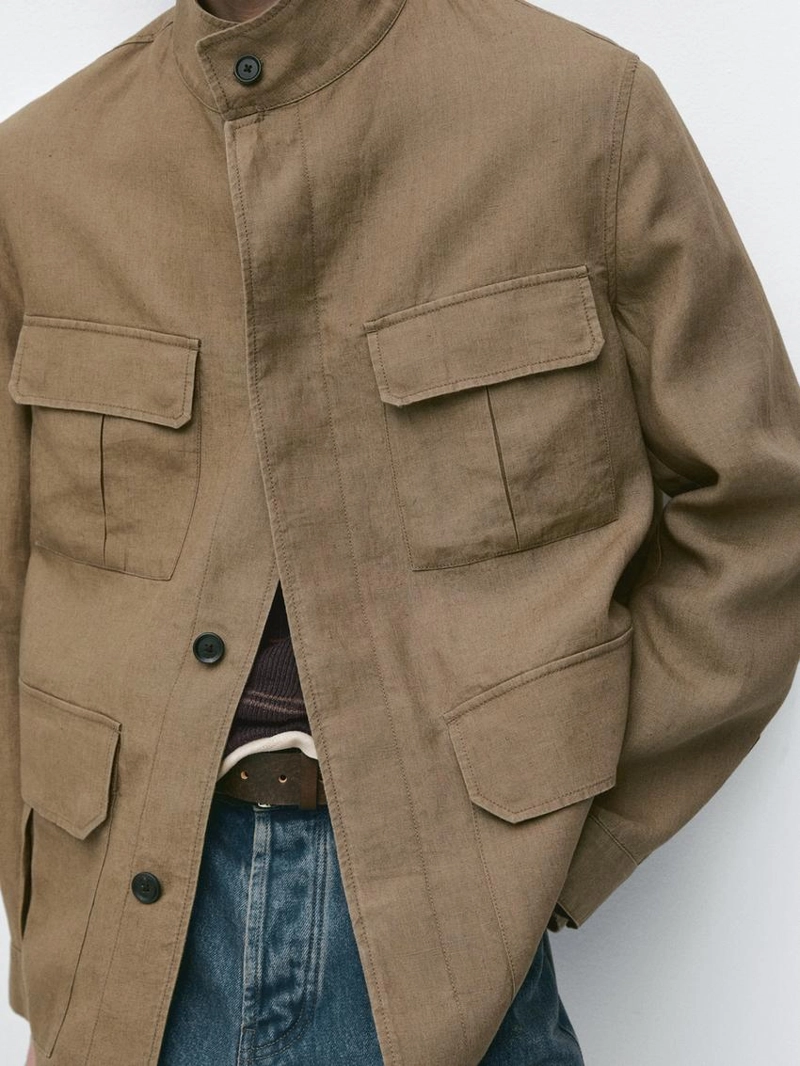 Пиджак из 100% льна safari