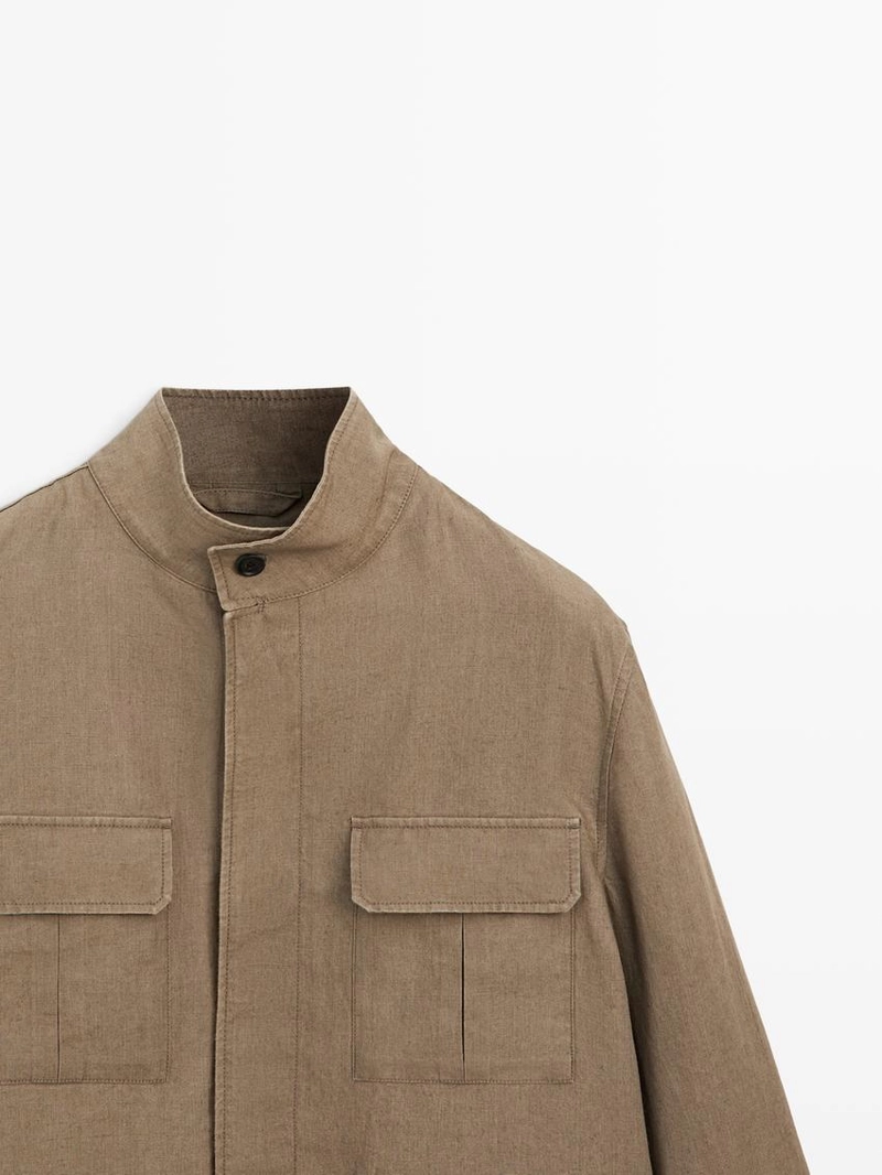 Пиджак из 100% льна safari