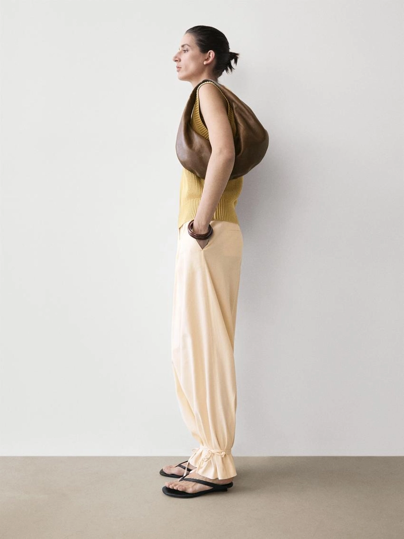 Жилет с круглым вырезом из хлопкового трикотажа