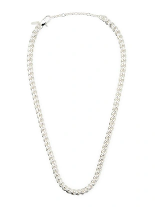 Серебристое ожерелье с цепочками- Заказать в России