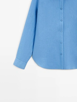 Рубашка из 100% льна flowing- Заказать в России