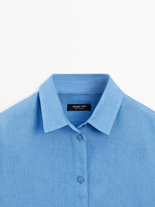 Рубашка из 100% льна flowing- Заказать в России