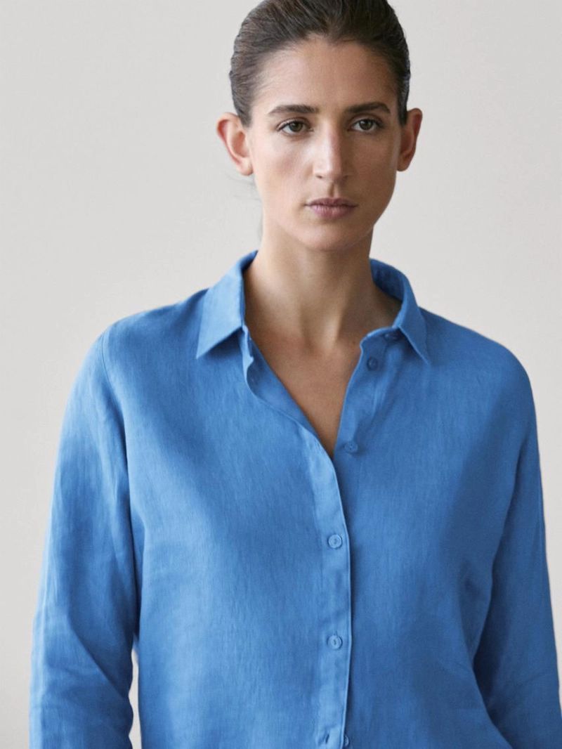 Рубашка из 100% льна flowing