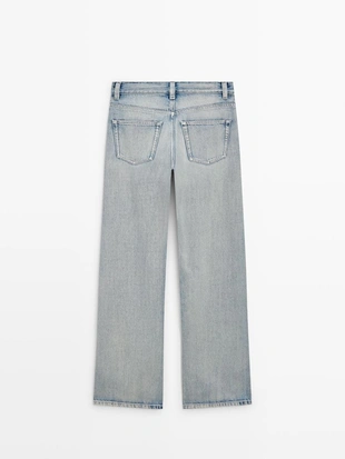 Широкие джинсы средней посадки- Заказать в России