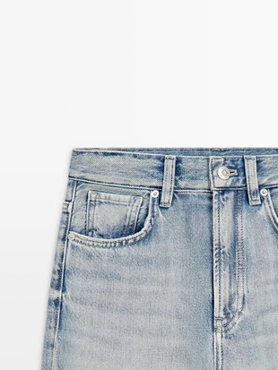 Широкие джинсы средней посадки- Заказать в России