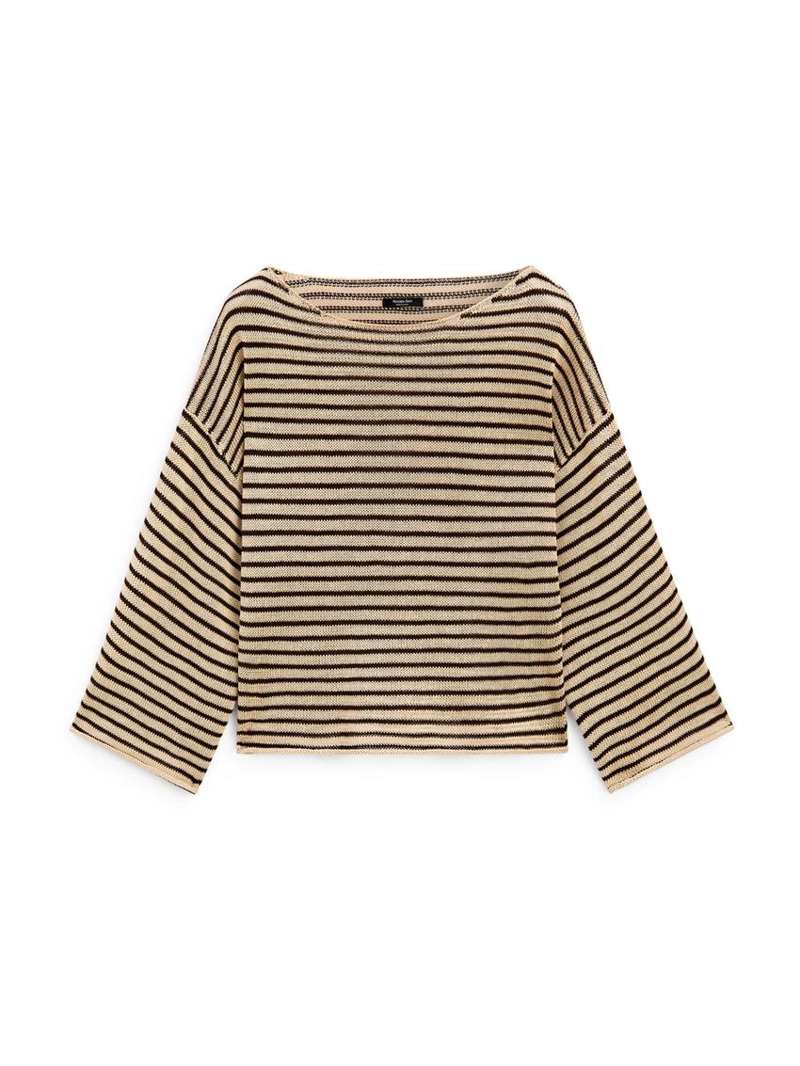 Свитер в полоску из 100% хлопка