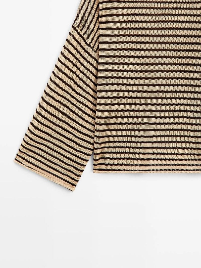 Свитер в полоску из 100% хлопка
