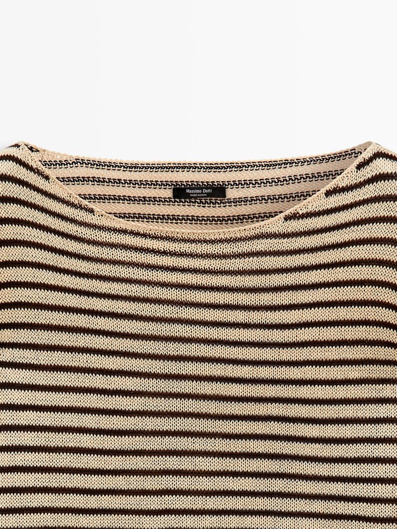 Свитер в полоску из 100% хлопка