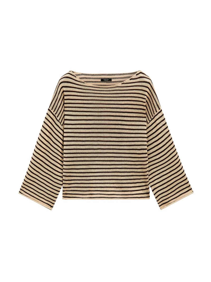 Свитер в полоску из 100% хлопка