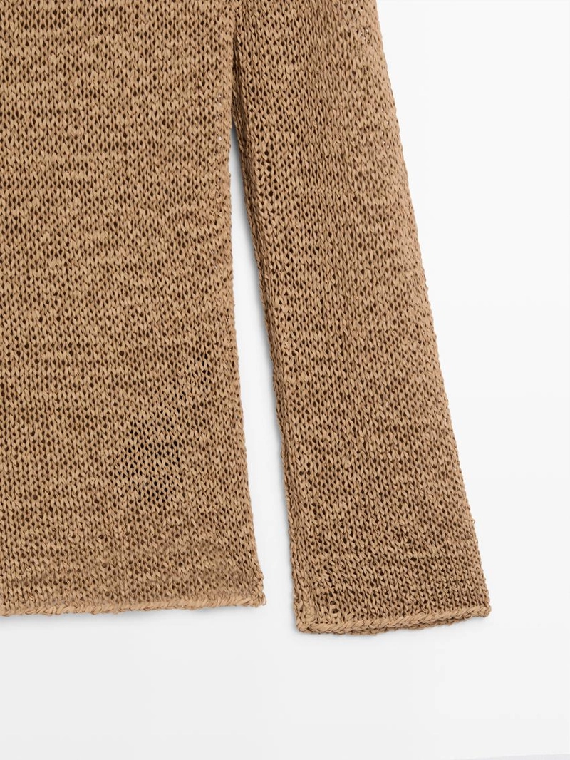 Свитер с лодочкой из смесового хлопка