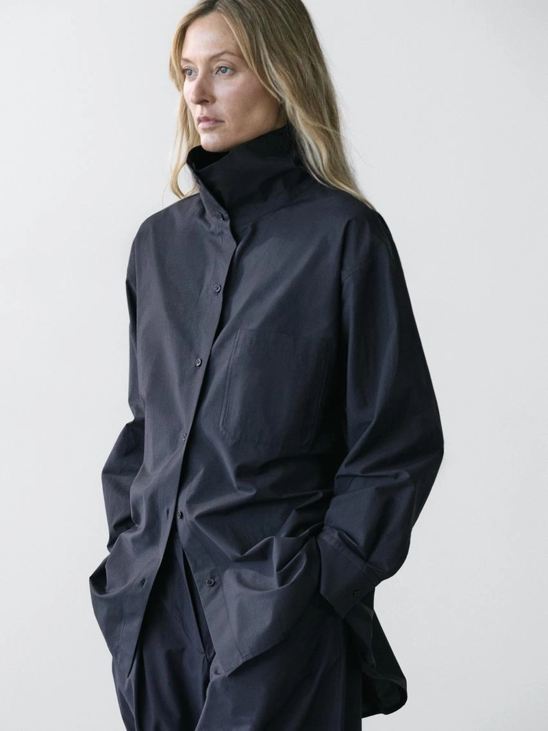 Рубашка-овершит из смесового хлопка с карманом