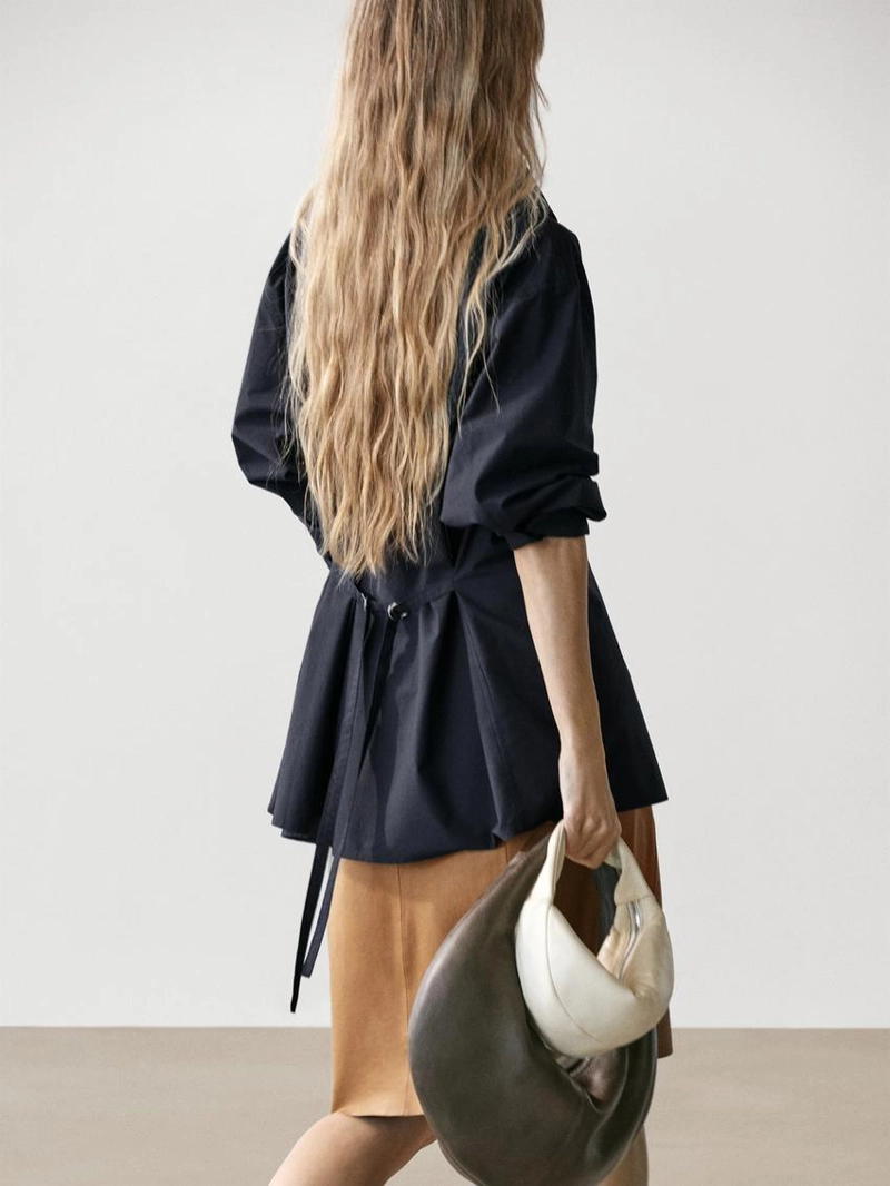 Рубашка-овершит из смесового хлопка с карманом