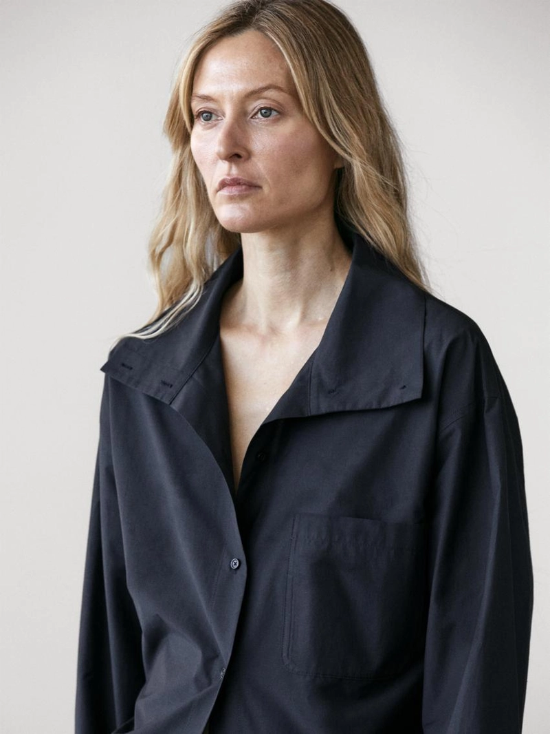 Рубашка-овершит из смесового хлопка с карманом