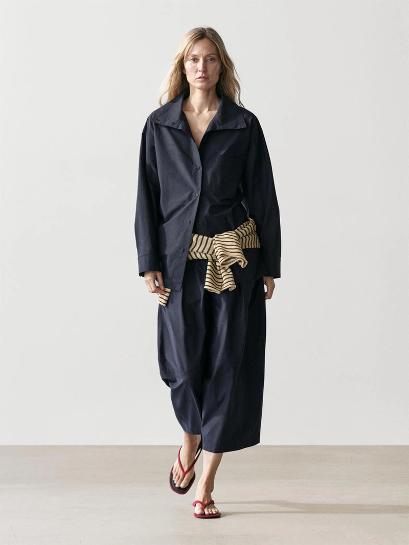 Рубашка-овершит из смесового хлопка с карманом