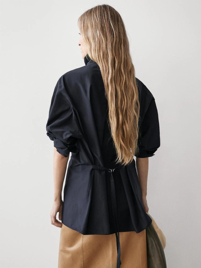 Рубашка-овершит из смесового хлопка с карманом