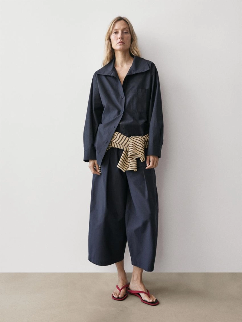 Рубашка-овершит из смесового хлопка с карманом