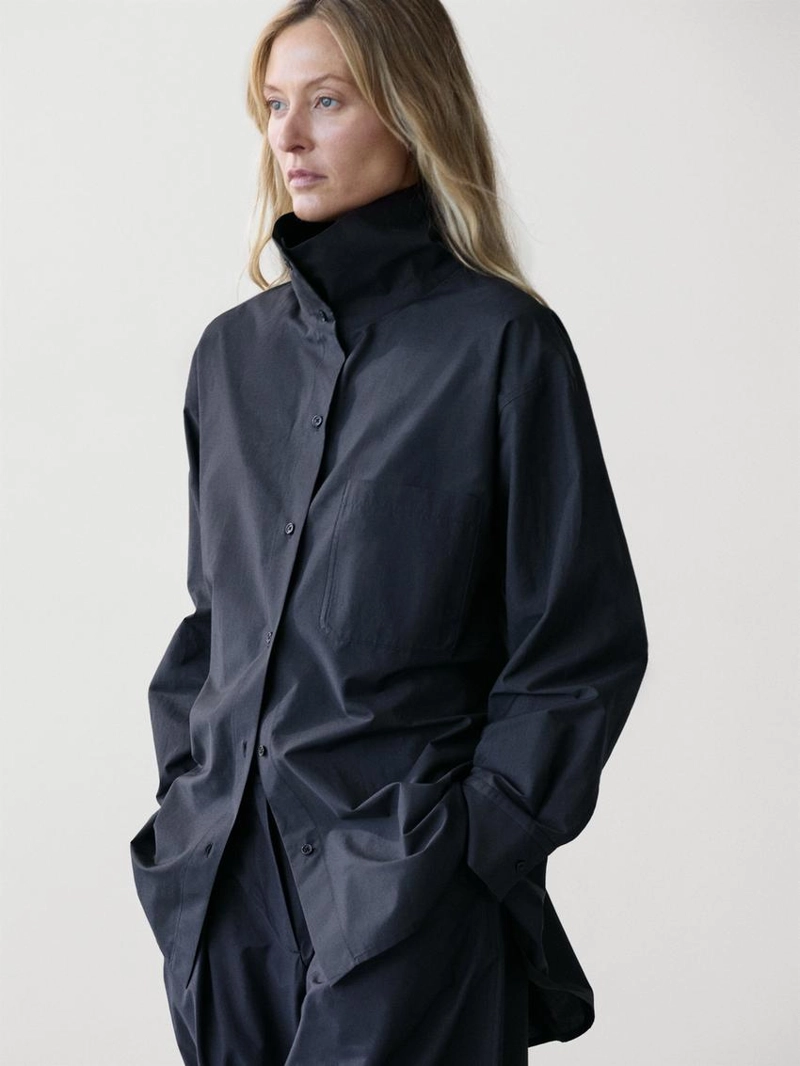 Рубашка-овершит из смесового хлопка с карманом