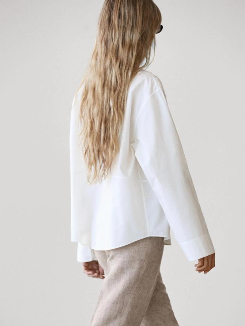 Рубашка из хлопково-вискозного микса с вышивкой