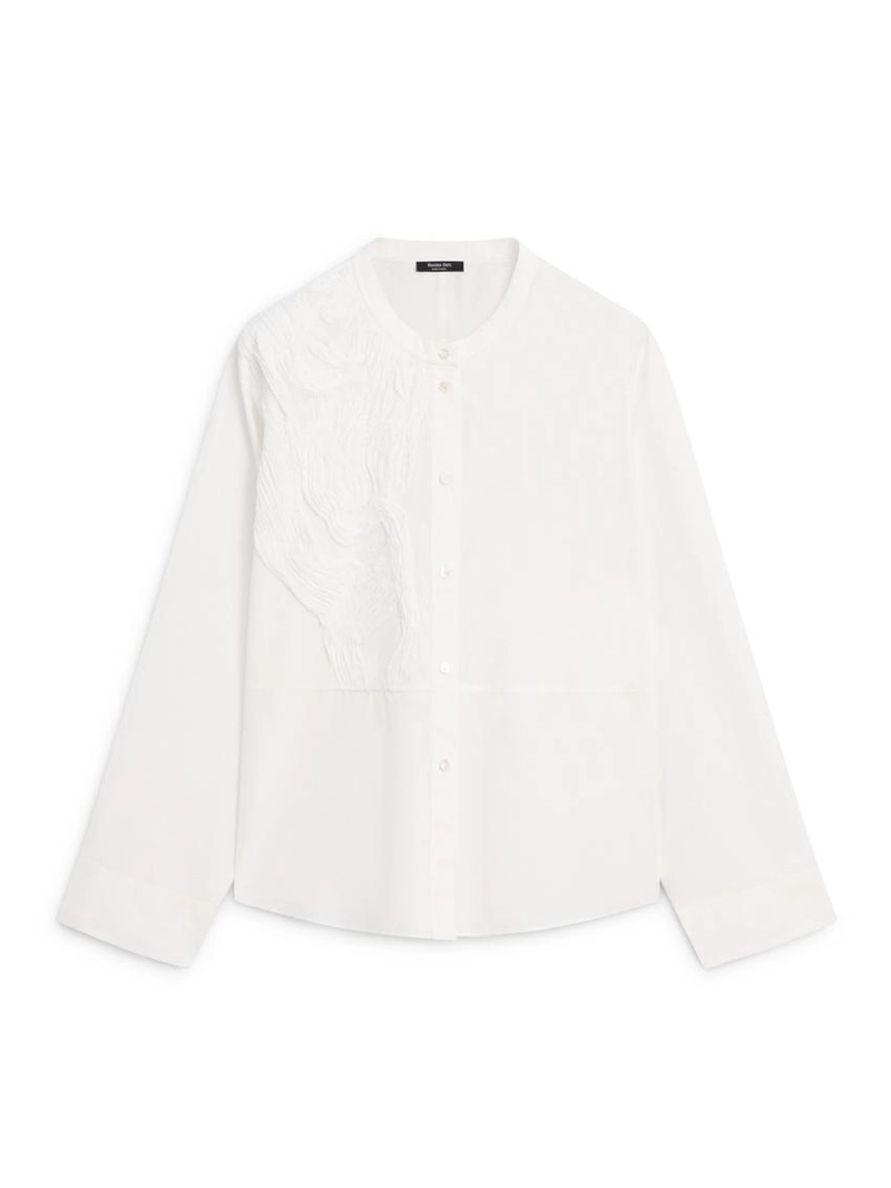 Рубашка из хлопково-вискозного микса с вышивкой