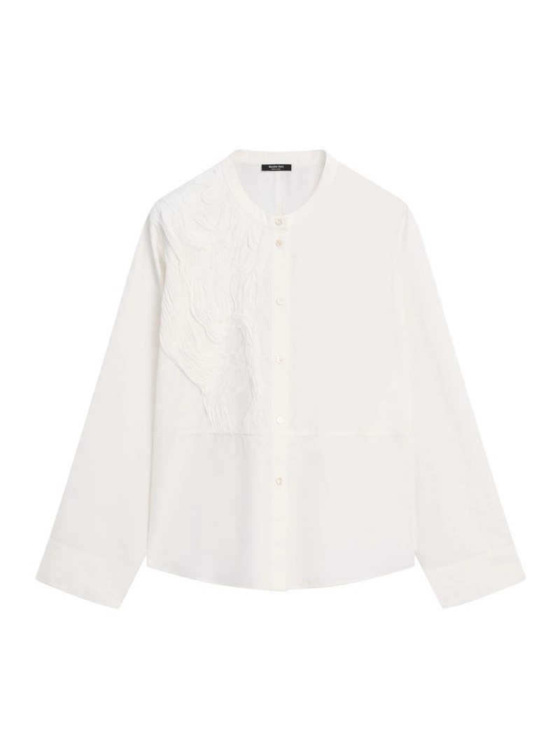 Рубашка из хлопково-вискозного микса с вышивкой