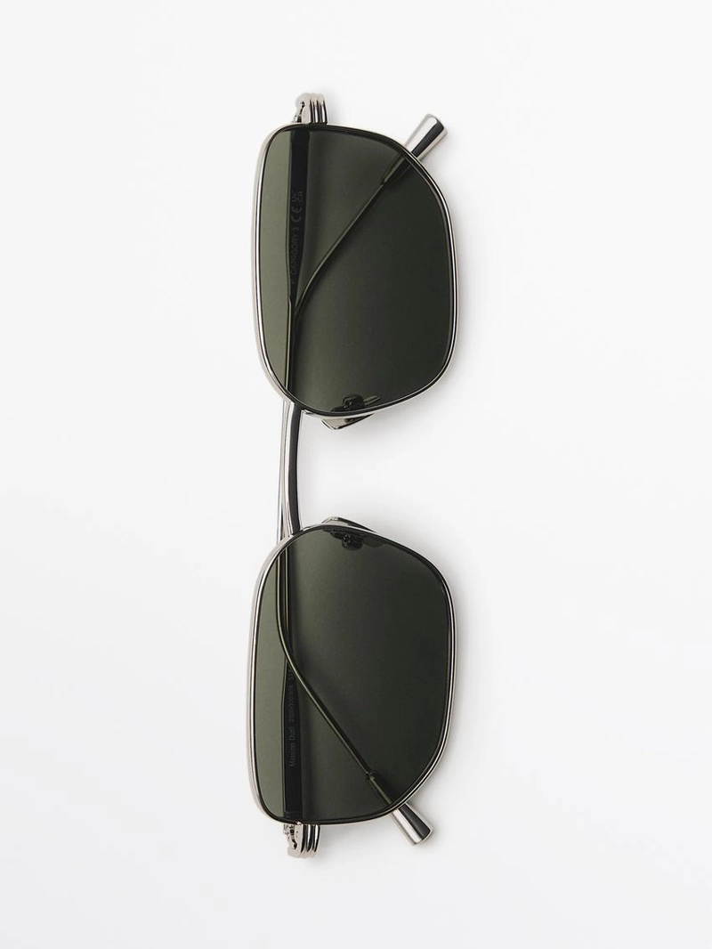 Солнечные очки с металлической оправой