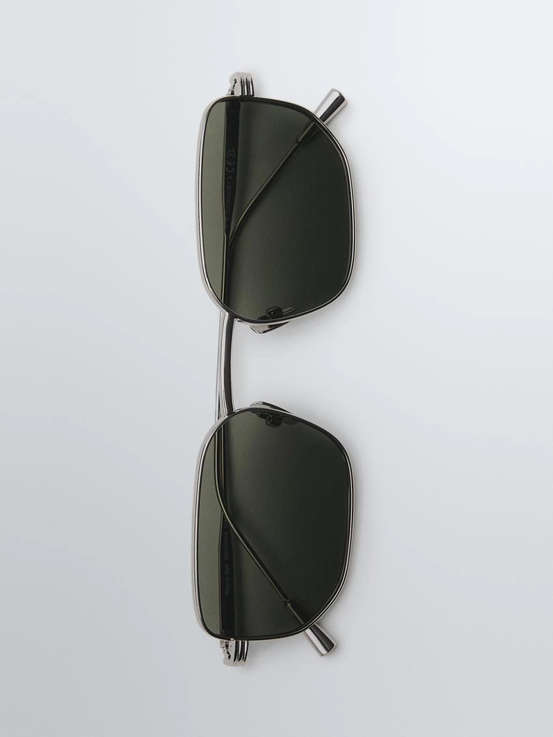 Солнечные очки с металлической оправой