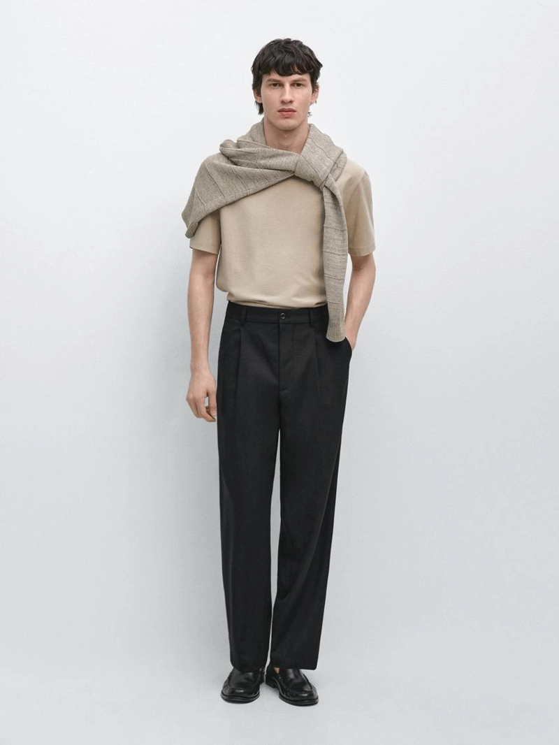 Футболка из хлопкового микса с короткими рукавами