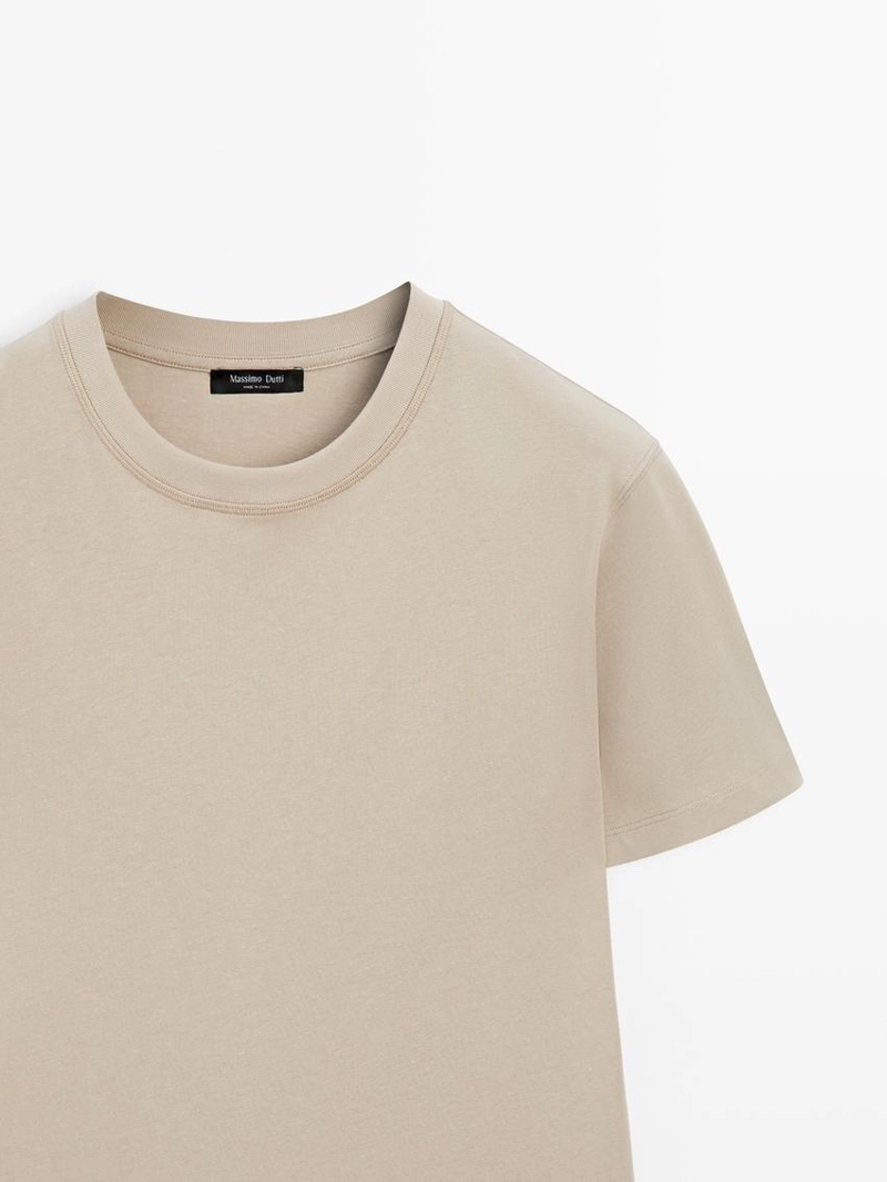 Футболка из хлопкового микса с короткими рукавами