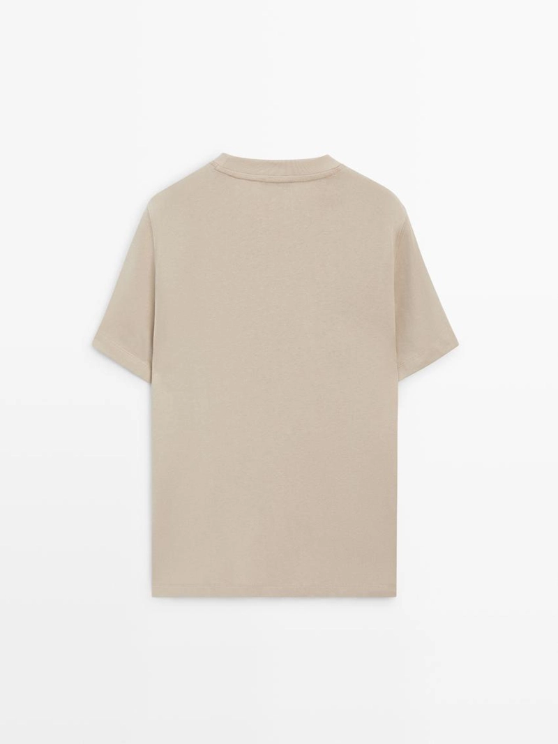 Футболка из хлопкового микса с короткими рукавами