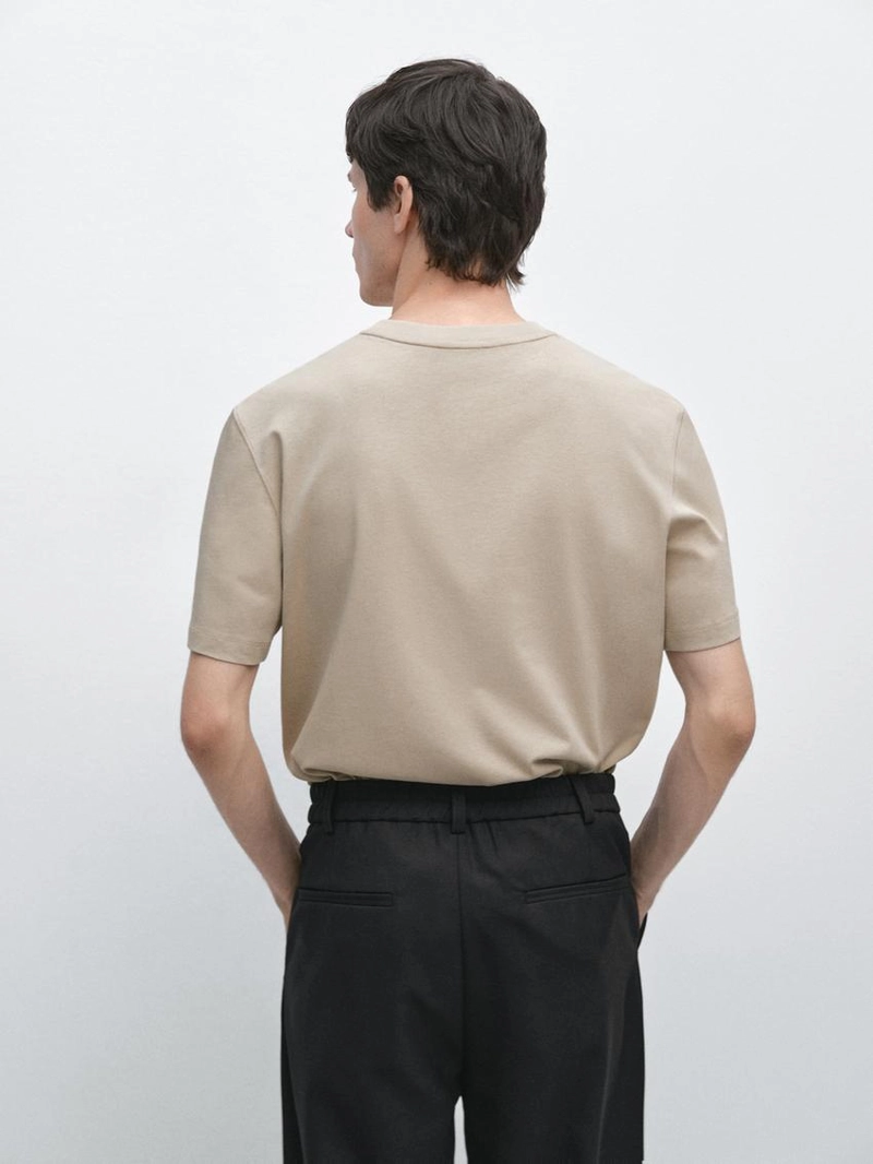 Футболка из хлопкового микса с короткими рукавами