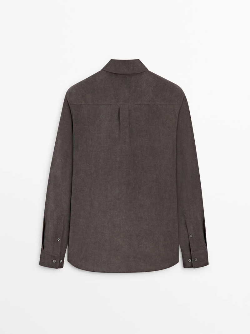 Рубашка с карманом из текстиля на основе ленкела