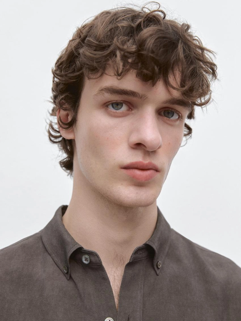 Рубашка с карманом из текстиля на основе ленкела