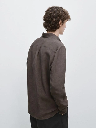 Рубашка с карманом из текстиля на основе ленкела- Заказать в России