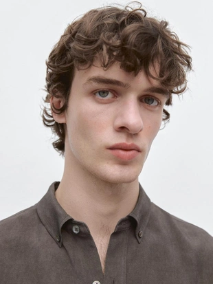 Рубашка с карманом из текстиля на основе ленкела- Заказать в России