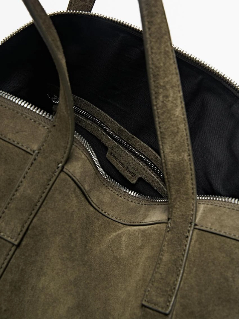 Кожаная сумка для путешествий из замши