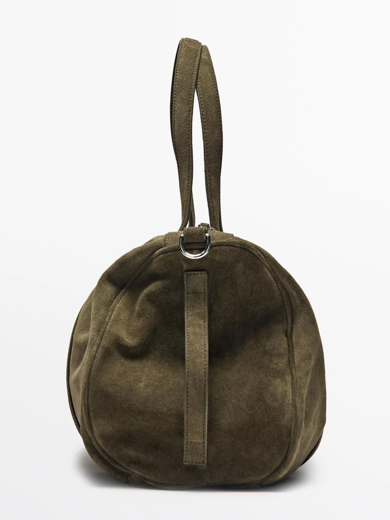 Кожаная сумка для путешествий из замши