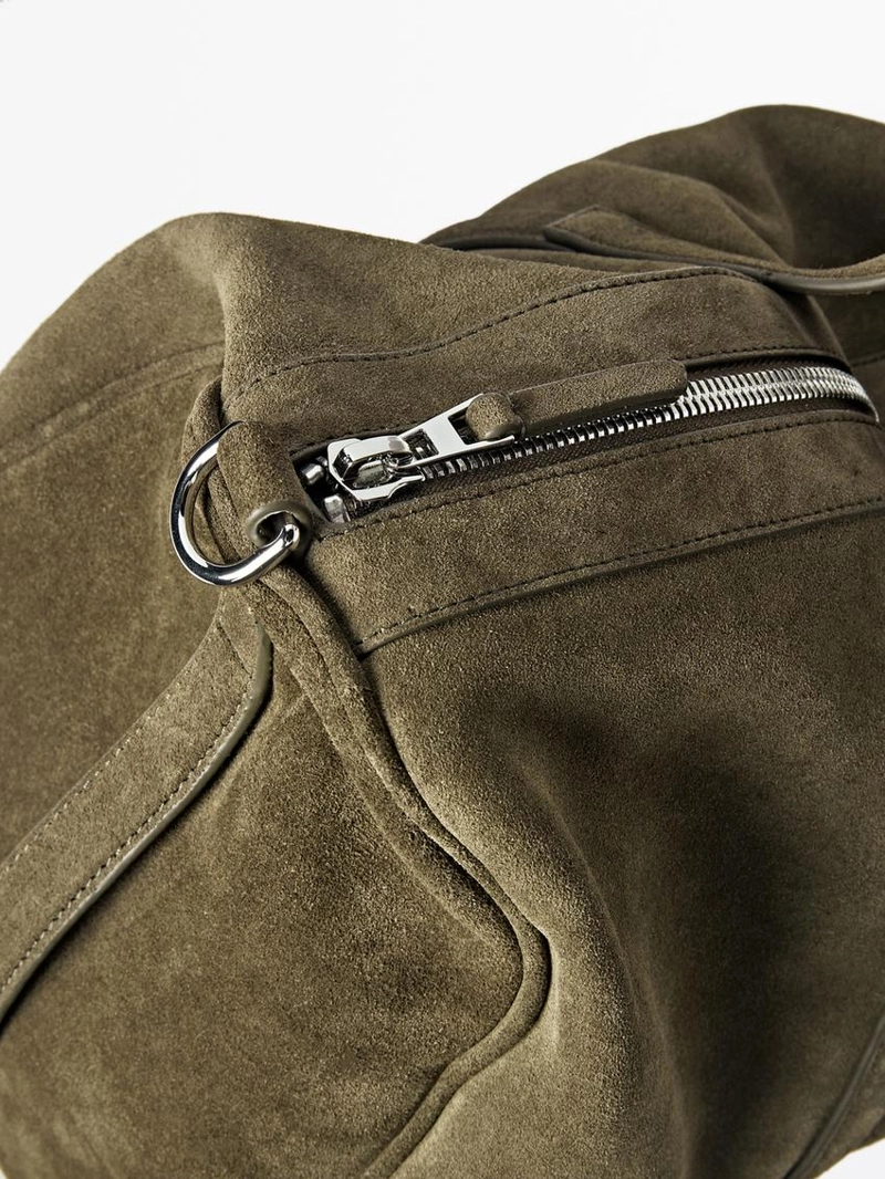 Кожаная сумка для путешествий из замши