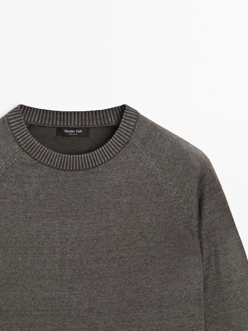 Свитер из смесовой хлопковой пряжи