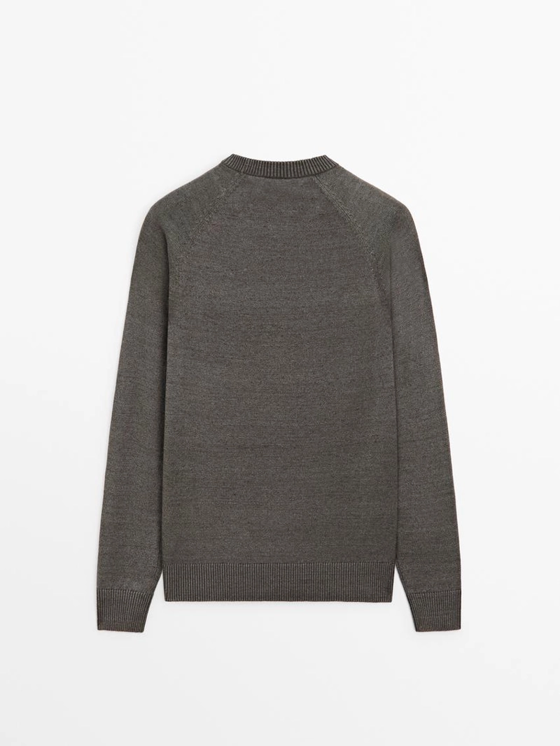 Свитер из смесовой хлопковой пряжи