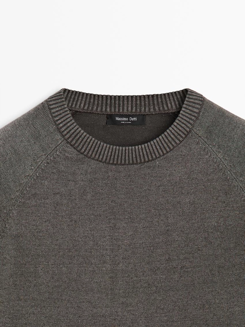 Свитер из смесовой хлопковой пряжи