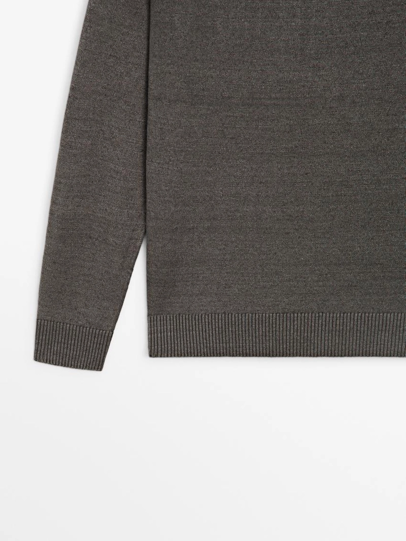 Свитер из смесовой хлопковой пряжи