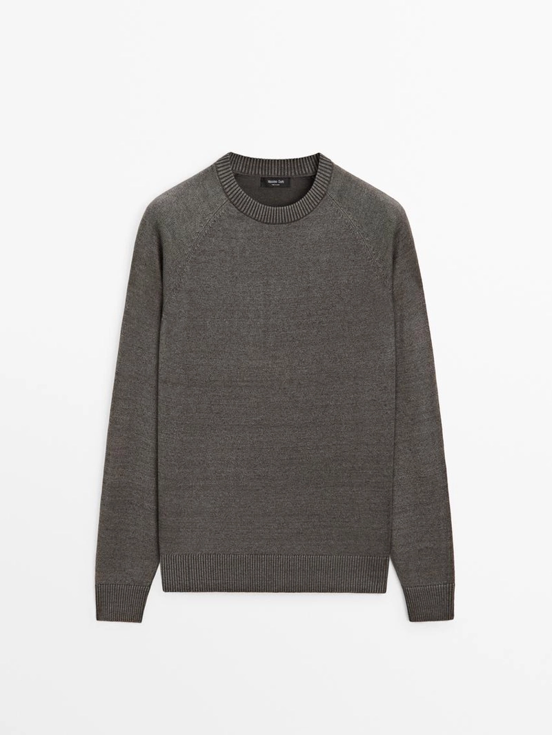 Свитер из смесовой хлопковой пряжи