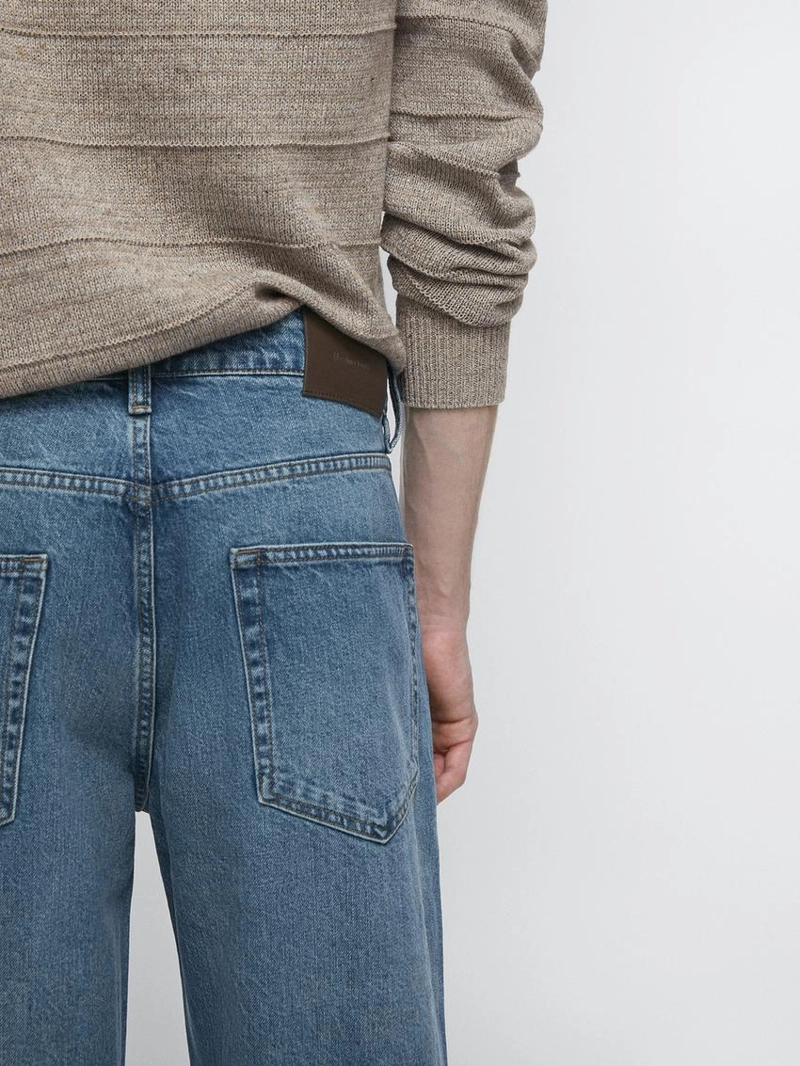 Джинсы с зауженным кроем massimo dutti