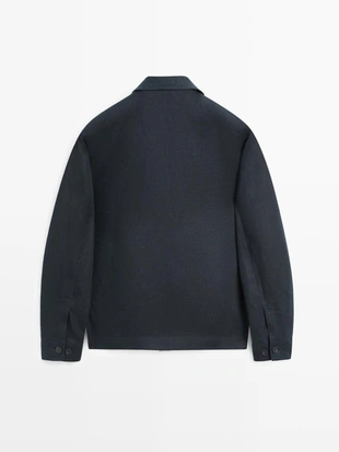 Укороченный льняной пиджак- Заказать в России