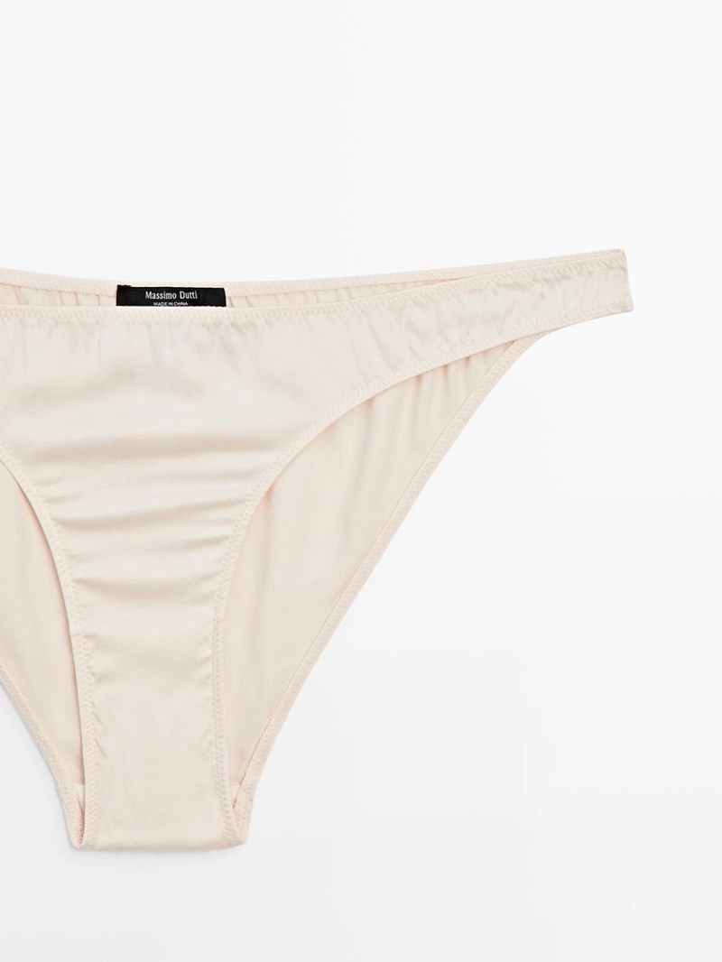 Трусики из шелкового микса с атласным блеском