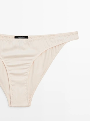 Трусики из шелкового микса с атласным блеском- Заказать в России