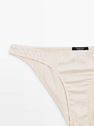 Трусики из шелкового микса с атласным блеском- Заказать в России